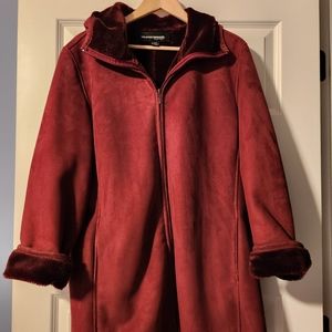 Weatherproof Red Hooded Coat